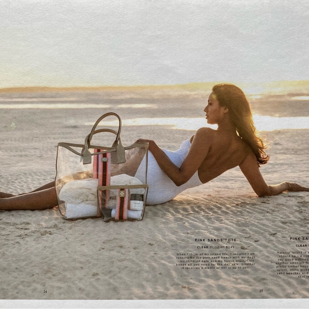 NWT India Hicks “pink sands” tote